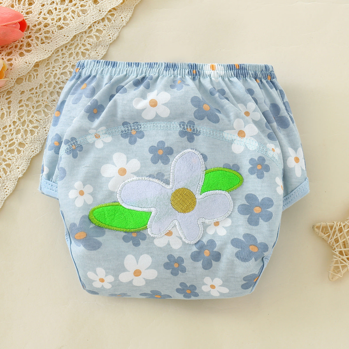 Couche lavable fleur 