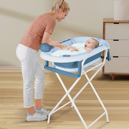 Baignoire bébé sur pied | Ergonomique pliable