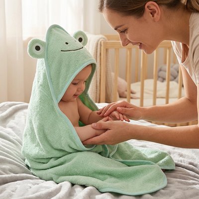 Cape de bain bébé 